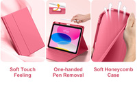 Coque de clavier magnétique détachable JUNBO pour iPad 10,9 pouces, longue autonomie, découpes précises, antidérapante, toucher doux, protection intégrale