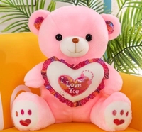 Valentijn Teddybeer Pluche-Custom Heart Love Design, Zacht Knuffeldier Cadeau Voor Vriendin