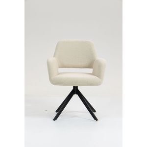 Kaufhof sedie da pranzo girevoli/sedie con braccioli set da 2 in tessuto teddy con ritorno automatico - Product Image 3