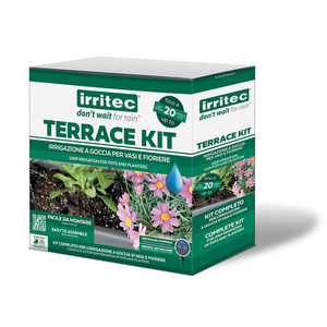 Kit d'irrigation goutte-à-goutte Irritec Terrace pour pots et jardinières jusqu'à 20 plantes, facile à assembler, ensemble complet - Product Image 1
