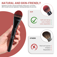 Kits de pinceaux de maquillage de haute qualité BS-MALL, 20 pièces, OEM, étiquette privée noire, pinceaux pour le visage, le fond de teint, les fards à paupières, avec porte-pinceaux