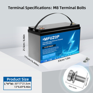 แพ็กแบตเตอรี่ลิเธียม12V 100AH สำหรับเก็บพลังงานแสงอาทิตย์แบตเตอรี่100AH 12V MF12-100เรือพลังงานแสงอาทิตย์ - Product Image 5
