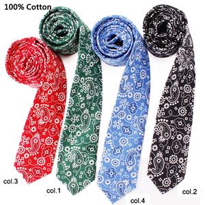 Diseño personalizado nuevo estilo de algodón Paisley corbata estampado floral Corbata Cotillon y Gravatas corbata Costumizadas - Product Image 3