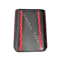 Garniture de panneau d'accoudoir de couverture de Console centrale accessoires intérieurs de voiture en Fiber de carbone véritable pour tesla modèle 3 Y 2021-2023