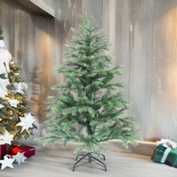 Vorbehandelter Weißer Luxuriöser Großer Künstlicher Innen- und Außen-Weihnachtsbaum mit Eingebauten LED-Lichtern