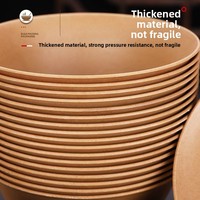 Ensemble de bols jetables en coque de riz, épaissis, résistants à la chaleur et au froid, compatibles micro-ondes, pour extérieur, mariage, banquet, usage domestique