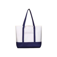 Sac fourre-tout pliable en toile patchwork personnalisable, multicolore, design à blocs, avec poignées, logo personnalisé, en coton pour entreprises