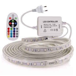 2835 120LED <strong>LED</strong> Strip <strong>220V</strong> With EU UK Switch Plug IP67 Waterproof White/Warm White/ <strong>Blue</strong> Flexible Tape <strong>Ribbon</strong> Light - Product Image 1