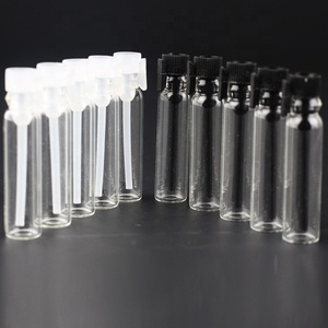 Muestra de Frasco de Vidrio de 1 ml, Tubo Vacío Transparente, Botella de Vidrio para Muestras de Perfume con Tapón de Plástico - Product Image 2