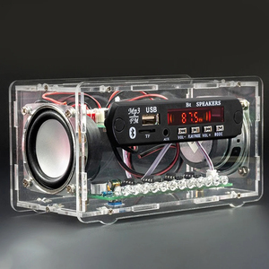 วิทยุ FM ชุดอุปกรณ์อิเล็กทรอนิกส์ DIY ลำโพงที่รองรับ BT 5.0 พร้อมตัวบ่งชี้ระดับเสียงที่ทำงานด้วยเสียง LT875418221748 วิทยุ FM ที่ทำงานด้วยเสียง - Product Image 1