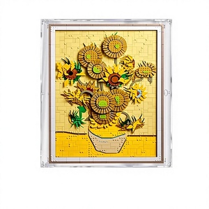 Marco <span class=keywords><strong>de</strong></span> Fotos Acrílico Transparente con Diseño <span class=keywords><strong>de</strong></span> Girasoles <span class=keywords><strong>de</strong></span> Van Gogh, Caja <span class=keywords><strong>de</strong></span> Almacenamiento a Prueba <span class=keywords><strong>de</strong></span> Polvo para <span class=keywords><strong>Lego</strong></span> 31215, para Sala <span class=keywords><strong>de</strong></span> Estar o Dormitorio - Product Image 2