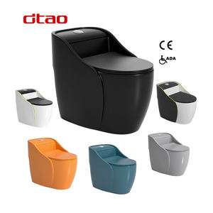 <span class=keywords><strong>WC</strong></span> monobloc en céramique de luxe moderne, nouveau design, pour salle de bain d'hôtel, avec siphon en S, forme œuf colorée - Product Image 1