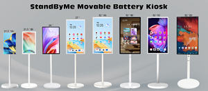 Veto 21.5 24 27 32 Inch FHD Android Cảm Ứng Tương Tác LCD Hiển Thị Với 5H Để 9H Tuổi thọ Pin Đứng Không Dây Thông Minh Di Động TV - Product Image 4