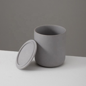 YBH, gran oferta, tarro de vela de porcelana para decoración nórdica para el hogar con tapa, cilindro de arcilla de Color para hacer velas para Navidad - Product Image 4