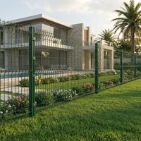 Buiten tuin 3D gebogen schuttingpanelen gegalvaniseerd staal poedercoating roestvrij gebogen gaas privacy afscherming