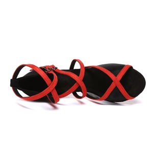 Nuevos zapatos de baile latino de gamuza para mujer D47, zapatos de baile de salón de baile, se pueden personalizar en color y Altura del tacón al por mayor - Product Image 5