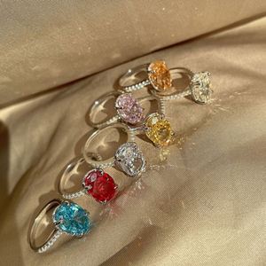 Dylam Ex-Factory Price High Grade Quality Radiant <b>Ring</b> Cut Shape Cubic Zirconia <b>Solitaire</b> Oval Engagement <b>Silver</b> Thin Band - Product Image 6