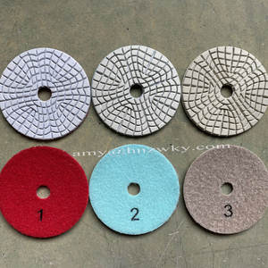 <span class=keywords><strong>Polisseuse</strong></span> flexible humide de 100mm de diamètre avec outil de meulage de pierre à main OEM personnalisable en 3 ou 7 étapes avec tampons de polissage - Product Image 5