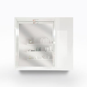 Miroir blanc brillant de 60 cm avec éclairage LED - Product Image 1