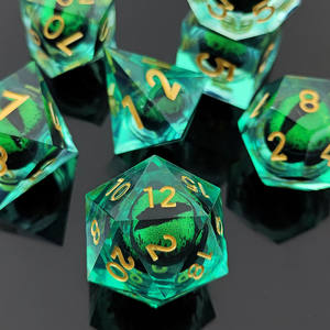 Jeu de société de rôle DND Dragon Dungeon pour dés Dragon Eye avec noyau liquide mobile, polyédrique 16 mm, D20, facettes multiples, designs personnalisés - Product Image 6