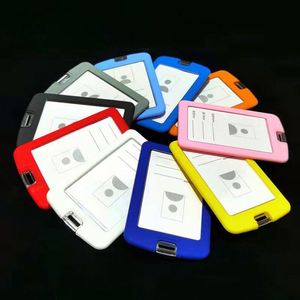 High Quality Fashion Silicone <b>ID</b> Card <b>Holder</b> Name Badge Case Tag for Business Cards Stylish Rubber Cardholder - Product Image 3