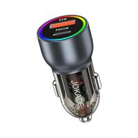 Pengisi Daya Mobil JOKADE Dual Port USB A+Type C Adaptor Pengisian Cepat Logam Pengisi Daya Ponsel untuk Pemantik Rokok Grosir