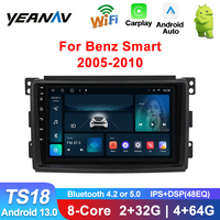 Benz Car Multimedia 4 + 64G 9 "Android Car Radio Autoradio Carplay Android Auto GPS Wifi FM RDS para Mercedes Benz Smart 2005-2010