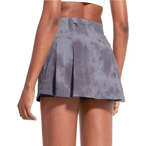 Gonna da Tennis da donna active <span class=keywords><strong>cento</strong></span> skirt rughe gonna corta sportiva carina con tasche gonna da golf sportiva da allenamento - Product Image 1