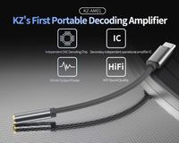 DAC Hi-Fi Nylon Cordon Amplificateur de Puissance ICs 3.5mm Adaptateur Audio Micro Charge Rapide USB C Câble Tipo C KZ AM01 Câble USB Type-C