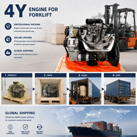 Mesin Bensin SCDC 2.2L 4 Silinder Toyota Buatan Cina Berkualitas Tinggi Tipe Karburator 4Y 68-70kw 4200-4400rpm untuk Forklift