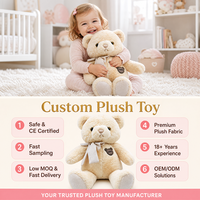 Ours en peluche personnalisé avec logo, fabrication OEM/ODM, animal en peluche doux pour cadeau promotionnel, faible MOQ, peluches en gros