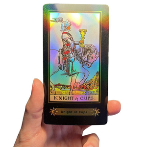 Cartas de <span class=keywords><strong>Tarot</strong></span> Personalizadas de Alta Resistencia, Lavables, Impresión Láser, Estampado en Oro, Caja de Papel Ecológica a Color para Familias - Product Image 1