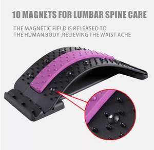 جهاز علاج مغناطيسي للخصر والوخز بالإبر القطنية الداعم للعمود الفقري ، جهاز نقالة للظهر مع 10 مغناطيسات - Product Image 6