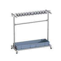Support de vadrouille de sol Mobile en acier inoxydable commercial balayeuse cadre de vadrouille mobile balcon outils de nettoyage support de rangement pour salles de bain