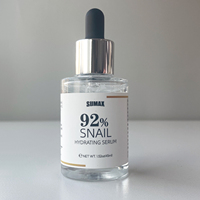 Sumax Nouveau Visage 92% Escargot Sérum Hydratant Raffermissant La Peau Plus Lisse Vente en Gros OEM Marque Privée 45ml Bouteille En Verre Sérum De Soin Du Visage