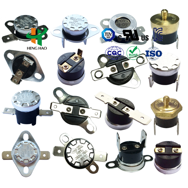 thermal switch temperature controlled on off switch ksd301 temperature cut off switch 250V 10A 0-280C