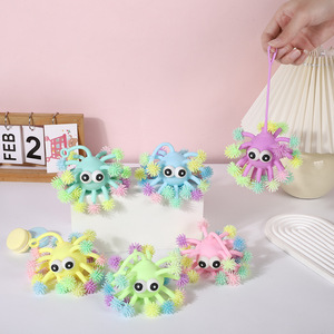 Hot bán TPR LED ánh sáng nhấp nháy Squishies trẻ em của đồ chơi-tuyết dày đặc Hairball nhấp nháy lông bóng cho căng thẳng cứu trợ - Product Image 4