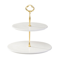 Support à gâteau de mariage multi-étages en céramique blanche simple, 6 pièces, compatible micro-ondes, style européen