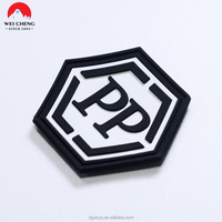 Écussons en PVC souple écologiques pour usine, à dos plat, vente en gros, logo personnalisé, badge thermocollant, motif floral en relief 2D/3D