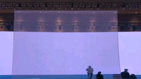 Écran de projection holographique motorisé de 10 mètres 85% transparence 3-20m de longueur pour l'événement