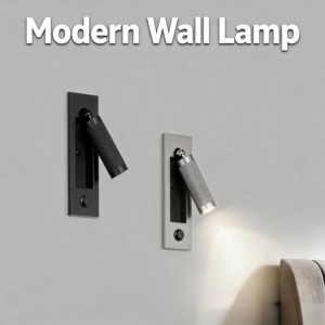 Lámpara de Pared Empotrada Moderna |   Lámpara de Noche de Aluminio con Rotación de 360° Cabezal Giratorio para Hotel y Hogar - Product Image 2