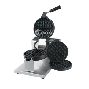 Professional Digital Removable Plates Waffle Making Machine Suppliers 4 Round Mini Belgian Waffle Maker