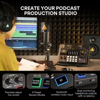 Interface Audio Professionnelle MAONO Mixeur Podcast Changeur de Voix Carte Son Studio XLR Microphones de Gaming Cartes Son Externes DJ