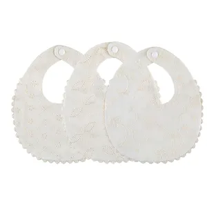 Bavoirs en dentelle pour bébés garçons et filles, brodées, Style chinois, simples et colorées