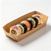 Boîte à sushi personnalisée de qualité supérieure, vente en gros, emballage élégant en carton ondulé pour restaurant japonais haut de gamme