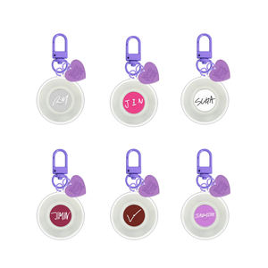 Llavero Colgante de CD con Diseño de Dibujos Animados Personalizado al por Mayor, JUNGKOOK <span class=keywords><strong>JIMIN</strong></span> V <span class=keywords><strong>JIN</strong></span> RM JHOPE SUGA, con Impresión UV en Acrílico, Regalo de Moda - Product Image 1