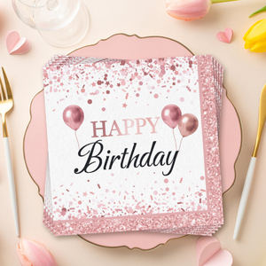 Servilletas de <span class=keywords><strong>Cumpleaños</strong></span> con Diseño de Lazo para Niñas, Ideales para Fiestas de <span class=keywords><strong>Cumpleaños</strong></span> y Celebraciones - Product Image 4