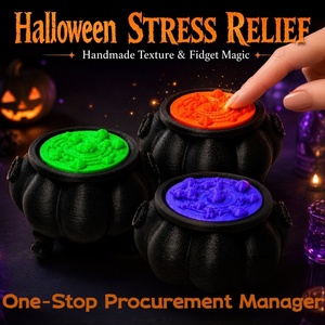 Jouets anti-stress à pression en forme de <span class=keywords><strong>chaudron</strong></span> d'Halloween imprimés en 3D, avec clic clac clair, cadeaux pour anniversaires - Product Image 1