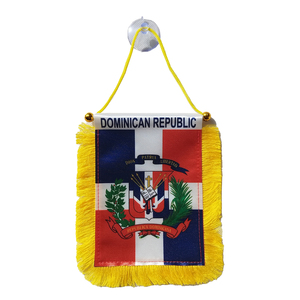 Bandera de República Dominicana Rectangular de 4x6 Pulgadas (10x15 cm), Impresa Digitalmente en Poliéster Resistente, Mini Bandera para Auto con Ventosa - Product Image 2