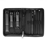 Longhui – Kit professionnel de coupe-ongles 9-en-1 en acier inoxydable, ciseaux à ongles épais, outil de manucure spécialisé